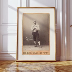 Vintage Baseball Print: 1888 Charlie Getzein Old Judge Card (Digital Download)