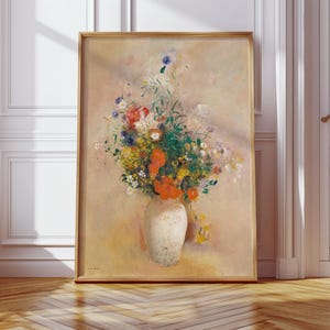 Vintage Floral Art Print: Odilon Redon, Vase of Flowers (Digital Download)