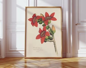Vintage Botanical Flower Print – Digital Wall Art