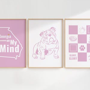 UGA Bulldogs Digital Print Set: Georgia Football Wall Art (Digital Download)
