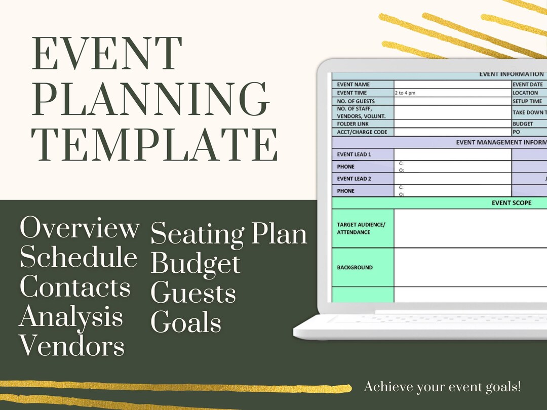 Ultimate Event Planning Template, Google Sheets Event Planner, Excel ...