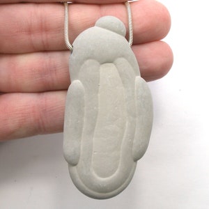 DVH Fairy Stone Concretion Bead Goddess Pendant Quebec 70x34x16 (5082)
