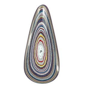 DVH Ford Focus C-MAX Fordite Cabocohon Cabine Michigan 59 x 27 x 4 mm (5932)