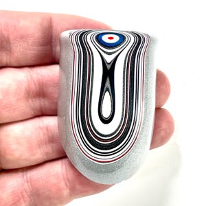 DVH, pièce brute en fordite du Michigan authentique, face polie, MOPAR (5995)