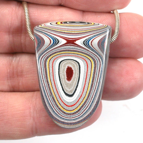 DVH Ford Focus C-Max Fordite Lustre Bead Pendant 39x28x11 (5465)