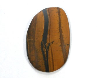 DVH Scenic Tigereye Matte Cabochon w/ Hematite Cab 34x23x5 (2704)