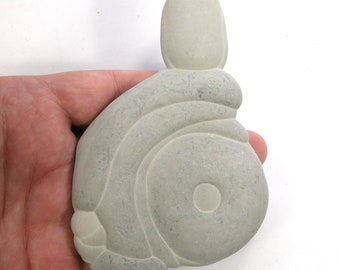 DVH Goddess in Wheelchair Fairy Stone Concretion Rock Quebec 79x41x11mm (5552)