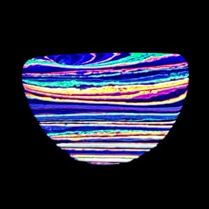 DVH Fluorescent Funkite Freeform Cabochon 21x32x7mm (Like Fordite) (6445)