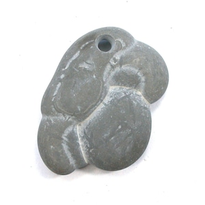 DVH Fairy Stone Concretion Bead Pendant Goddess Rock Quebec 41x27x10 (2692)