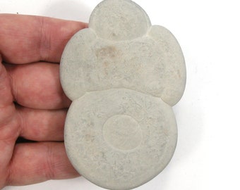 DVH Snowman Angel Fairy Stone Concretion Goddess Rock 92x60x10mm (5518)