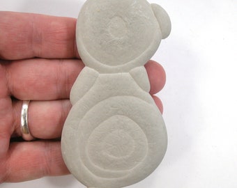 DVH Fairy Stone Concretion Snowman Goddess Rock 98x53x9mm (5539)