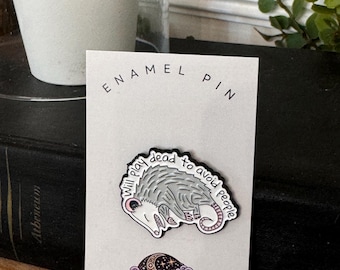 Will Play Dead To Avoid People - Office Humor - Mental Health Humor - Anti-Social - Enamel Pin