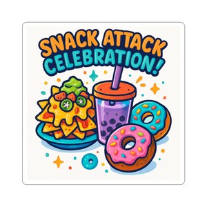 Snack Attack-fest Kiss-Cut-klistermärke