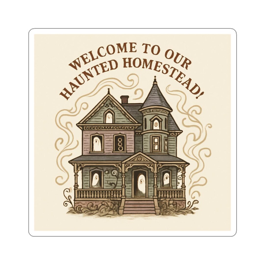 Haunted Homestead Kiss-cut Sticker - Etsy