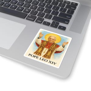 Adesivi fustellati di Papa Leone XIV - Decorazioni religiose per credenti, diari, regali, celebrazioni religiose, scrapbooking
