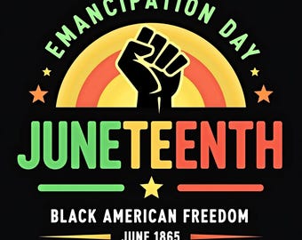 Juneteenth PNG: Sztuka sublimacji z okazji Dnia Wolności (pobranie cyfrowe)