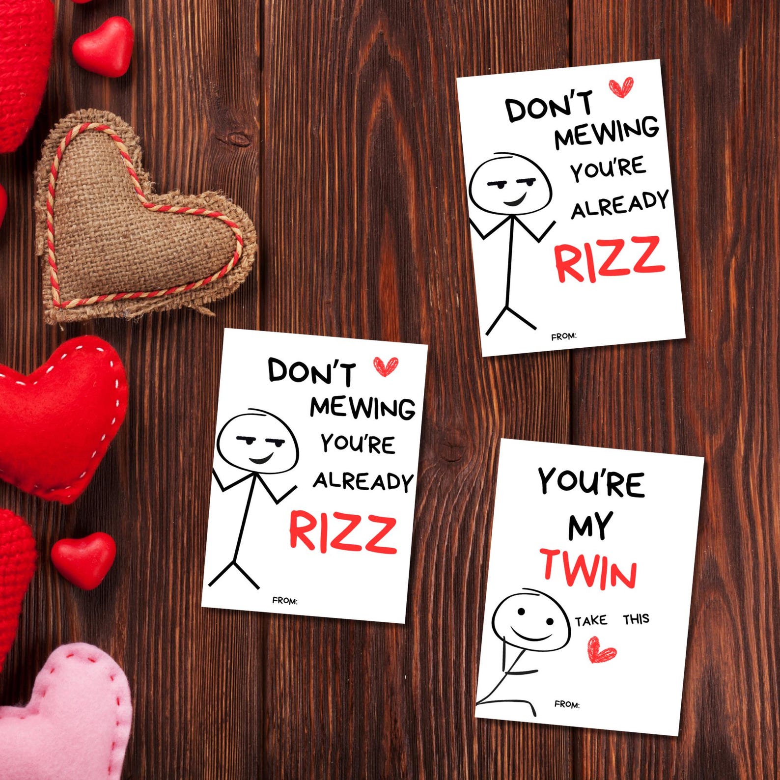 Slang Kids Valentine's Day Card, Gen Alpha Teen Tween Funny Printable ...