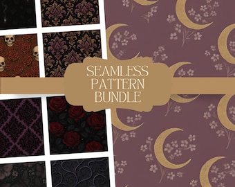 Gothic Rose Digital Paper Pack | Dark Romantic Patterns (Digital Download)