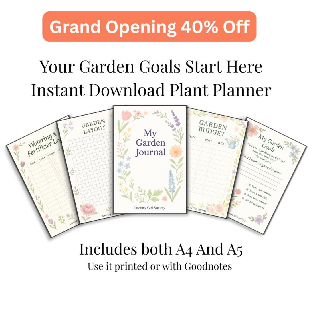 Plant Planner Printable | A4 A5 Garden Journal PDF | Houseplant Tracker ...