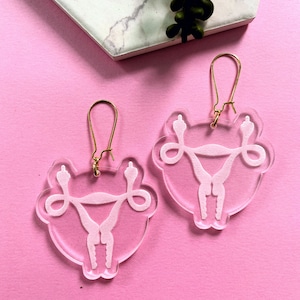 Angry Uterus - Bans Off My Body Acrylic Earrings