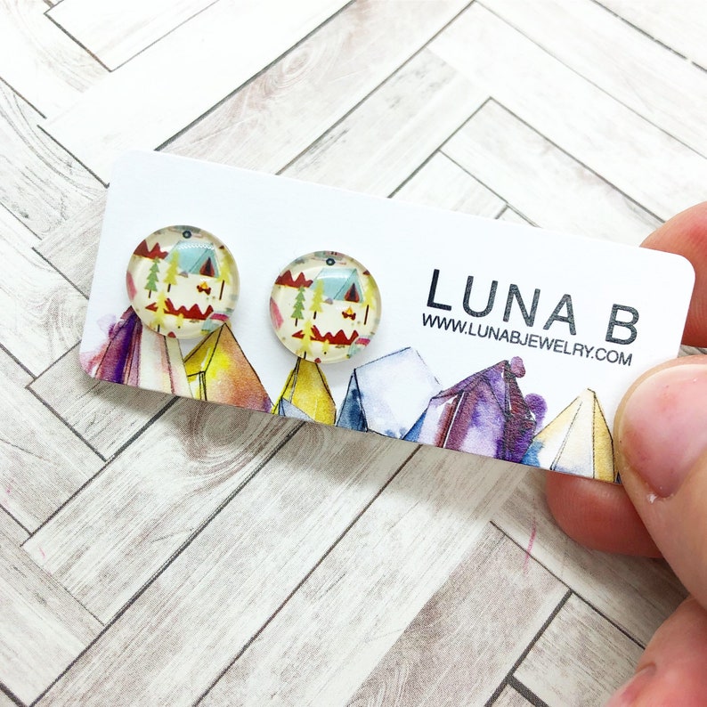 Camping Stud Earrings