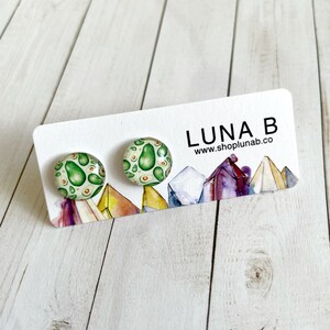 Avocado Stud Earrings - Glass Earrings