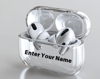 Personalized AirPods Case with Keychain – Custom Name Cover, Protective AirPods Case, Unique Gift Idea, Custom AirPods Case with Name