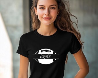 Eagles Sparkly Football T-Shirt, Silver Glitter Design Tee, Customized Game Day Fanwear & Personalized Merchandise