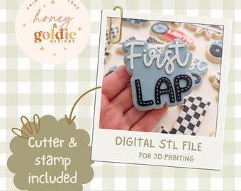 First Lap - Digital cookie stamp and cutter file