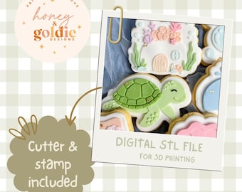 Schildkröte Cookie Stempel und Ausstecher STL-Datei