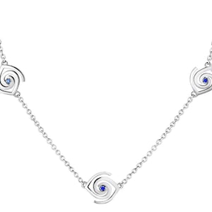 Greek Evil Eye Necklace – Dainty Blue Eye Pendant – Handmade Jewelry Gift for Her – Everyday Protection Charm – Personalized Necklace