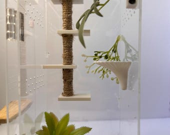 Tall Jumping Spider Cat Tree: Twine Post Hide