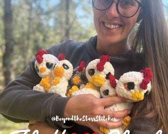 Fluff n Gluck Huhn Häkelanleitung | No-Sew Amigurumi Plüsch (PDF Download)