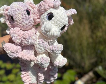 2-in-1 Astraea der Drachenträumer und Asterix der Axolotl Snuggler Häkelanleitung