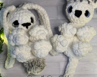 Schläfriges Kätzchen und Häschen Snuggler Häkelanleitung