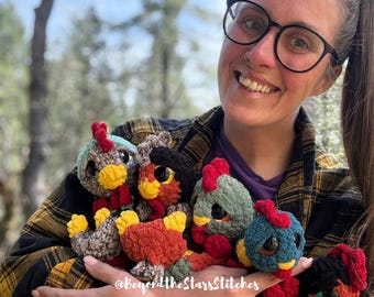 Chip n Peck Hahn Häkelanleitung | No-Sew Amigurumi Plüsch PDF