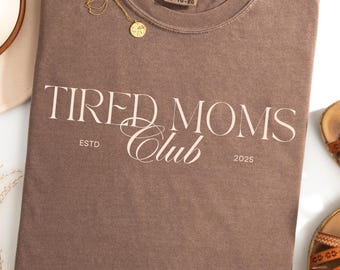Aangepast vermoeide moeders clubshirt, aanstaande moeder, coole moeder, moedershirt, coole moeders clubshirt, shirt grappig vrouw, cadeau voor haar, Moederdagcadeau