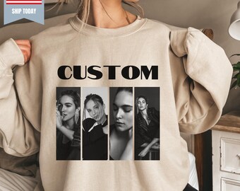 Tu foto y texto aquí, sudadera con foto personalizada, regalos personalizados, camiseta con foto personalizada, foto familiar, camiseta unisex con imagen de logotipo.