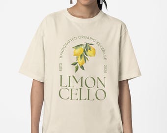 Limoncello Shirt, Capri Italy Shirt, Jersey Shirt, Amalfi Coast Tshirt, Lemon Shirt, Summer Shirt, Oversize Shirt, Italian Lemons Tshirt