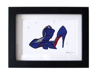 Christian Louboutin T Dorcet Zapatos Original Lincout Arte Impresión 5 x 7