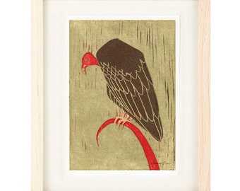 TURKEY VULTURE Poster Size Reproduction Art Print: 8 x 10, 9 x 12, 11 x 14, 12 x 16