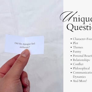 Printable Book Club Conversation Starter Mason Jar. Pull card discussion questions for book lovers. 201 bookish small prompts you can pull out. Librarian core 32 oz glass jar with white label. Custom book club name with Book decoration.
