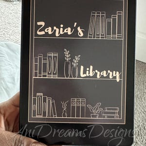 CUSTOM Library | Personalized Kindle Lock Screen | Your Name Library| Kindle Paperwhite | Kindle Screensaver | Kindle Accessories