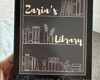 CUSTOM Library | Personalized Kindle Lock Screen | Your Name Library| Kindle Paperwhite | Kindle Screensaver | Kindle Accessories