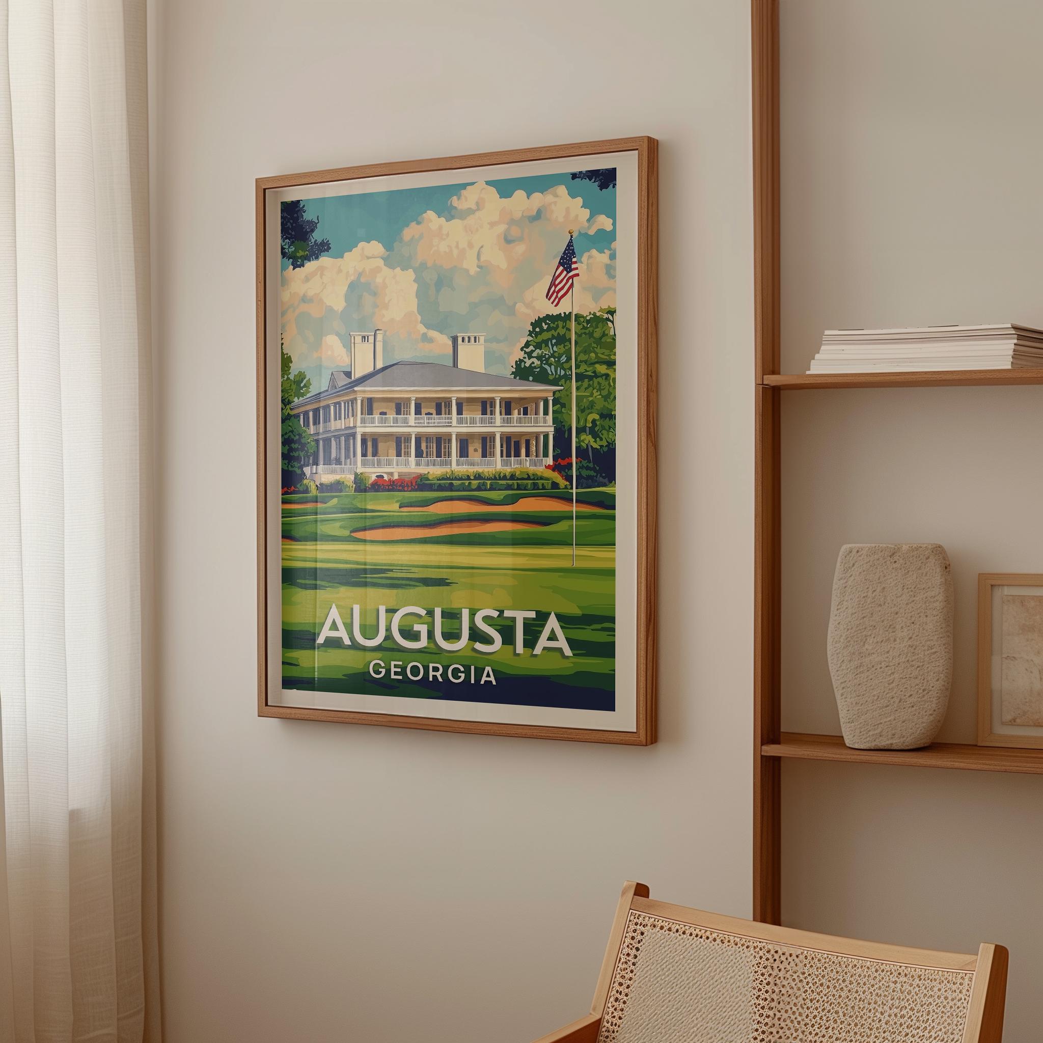 Augusta National Golf Course Print ~ Famous Golf Courses Wall Art ...