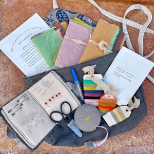 Plant-Dyed Patchwork & Stitching Kit: Mending, Embroidery, and Decor