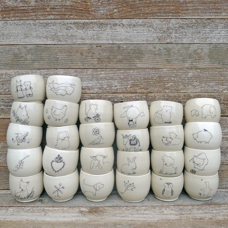 hummingbird by kata golda handmade ceramic cup or planter