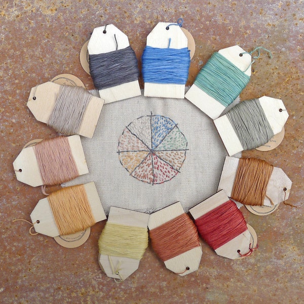 craft supply: plant-dyed sashiko thread (single colors), by kata golda