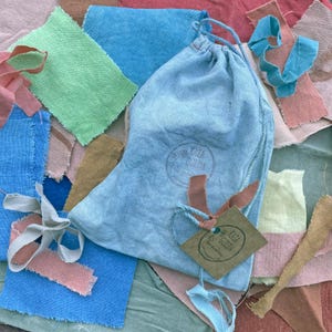 craft supply: remnant bag - assortment of plant-dyed textiles, by kata golda