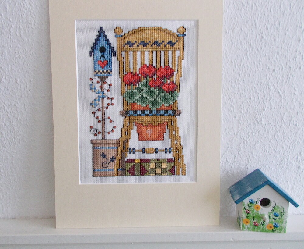 Cross Stitch Wall Hanging Embroidered Country Sampler of a Etsy